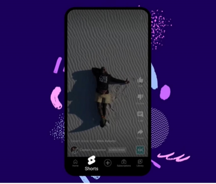 Ikon Shorts berada di samping ikon Beranda dan menggantikan Explore. (Foto: YouTube)