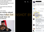 [HOAKS atau FAKTA]: Wapres Minta Rakyat Masak Pakai Kayu Bakar biar Irit