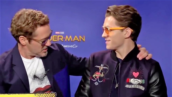 Tom Holland dan Robert Downey Jr.