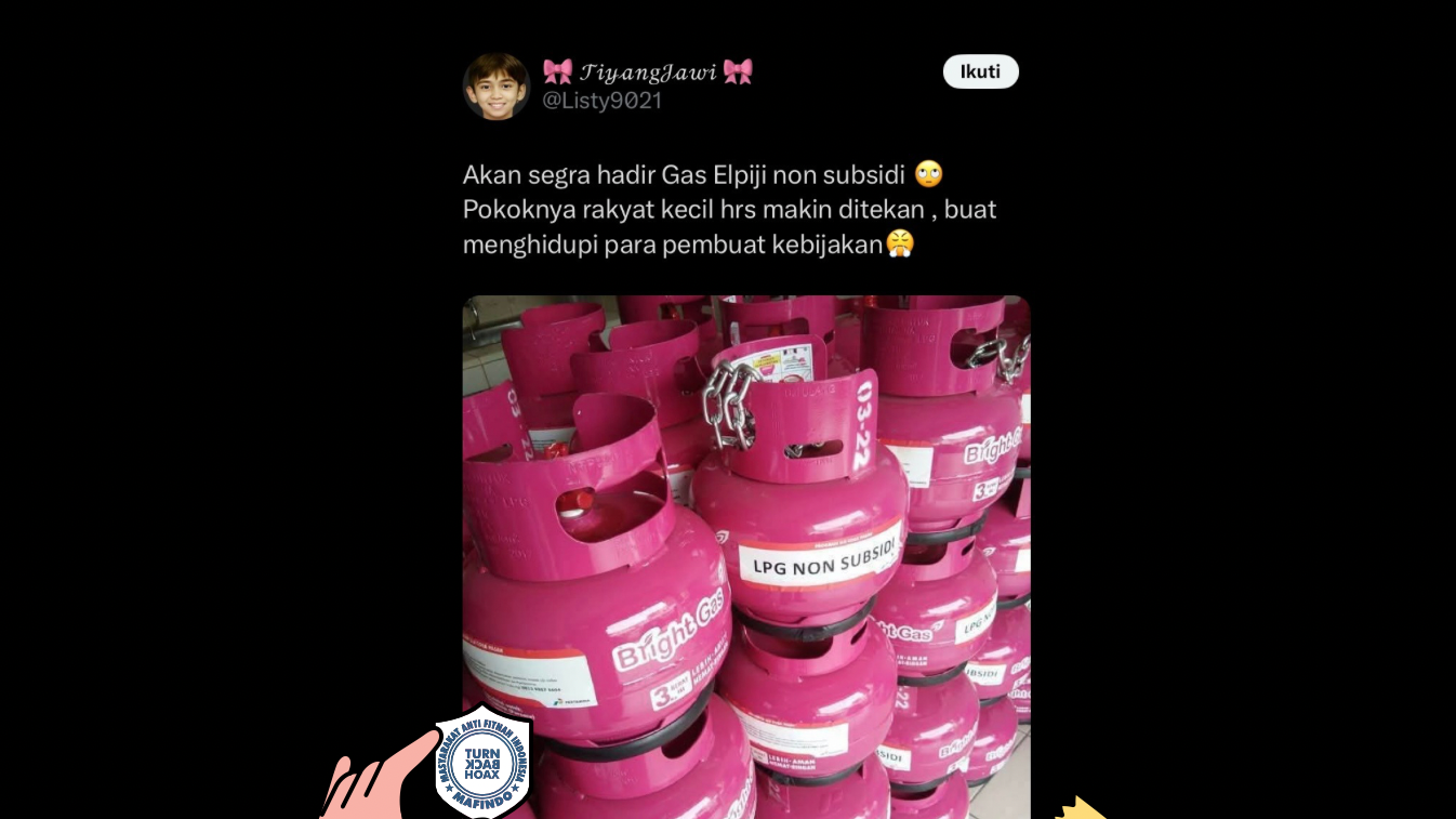 [HOAKS atau FAKTA]: Pertamina Luncurkan Bright Gas 3 Kg Gantikan Gas Melon Subsidi