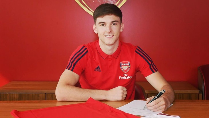 Bek kiri tim nasional Skotlandia, Kieran Tierney. (Instagram/@arsenal)