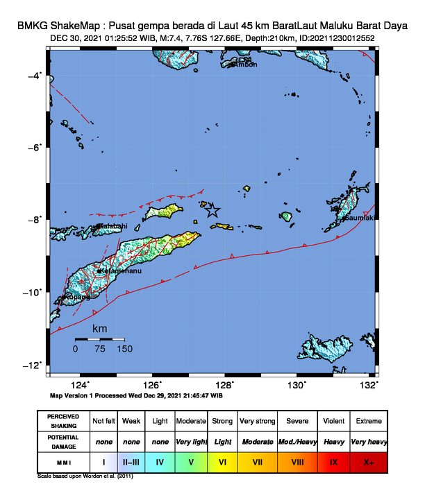 Peta Guncangan Gempabumi (Earthquake Shakemap)