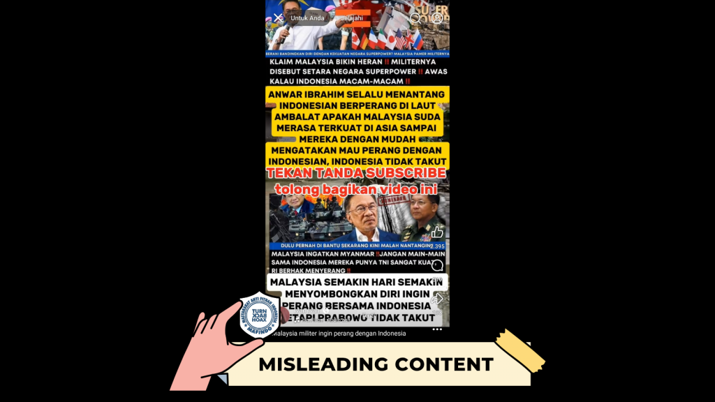 [HOAKS atau FAKTA]: Perdana Menteri Malaysia Tantang Indonesia Perang di Laut Ambalat