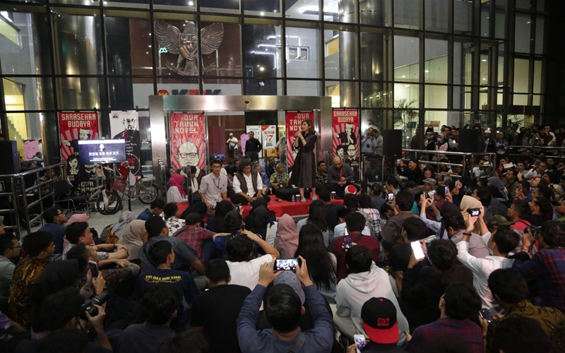 Peringatan dua tahun kasus Novel Baswedan di Gedung KPK