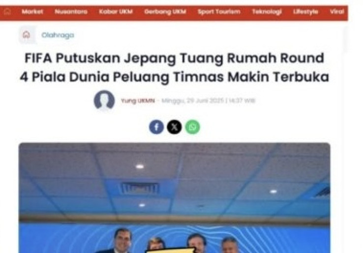 [HOAKS atau FAKTA]: Timur Tengah Dilanda Konflik, Jepang Jadi Tuan Rumah Ronde ke-4 Kualifikasi Piala Dunia 2026