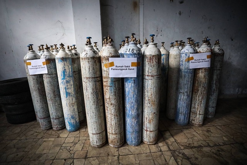 Distribusi oksigen medis. (Foto: Antara)
