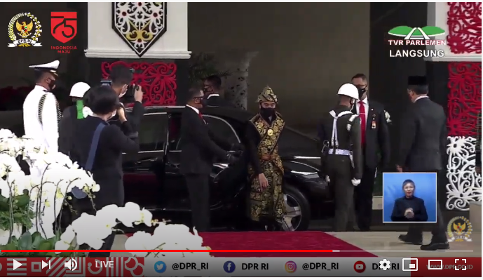 Selain Wajib Patuhi Protokol Kesehatan, di Sidang Tahunan Jokowi Pakai Baju Adat