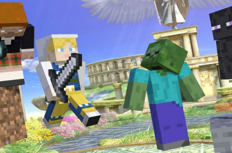 Steve dan Alex dari Minecraft Bertarung di Gim Super Smash Bros. Ultimate