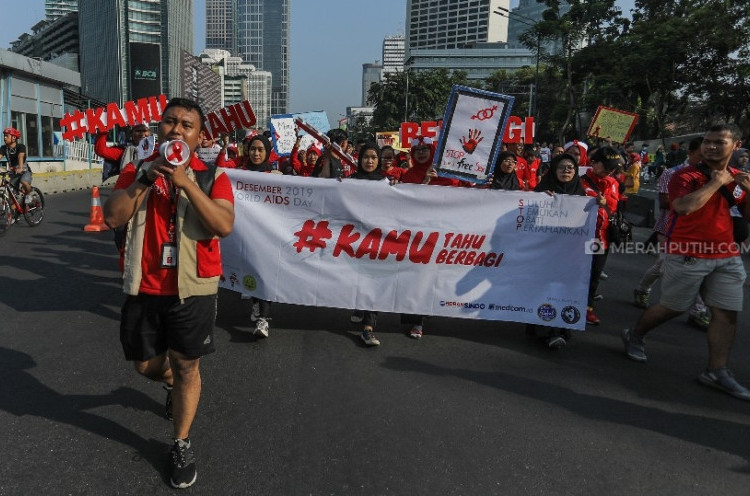 Peringatan Hari AIDS Sedunia di CFD Jakarta