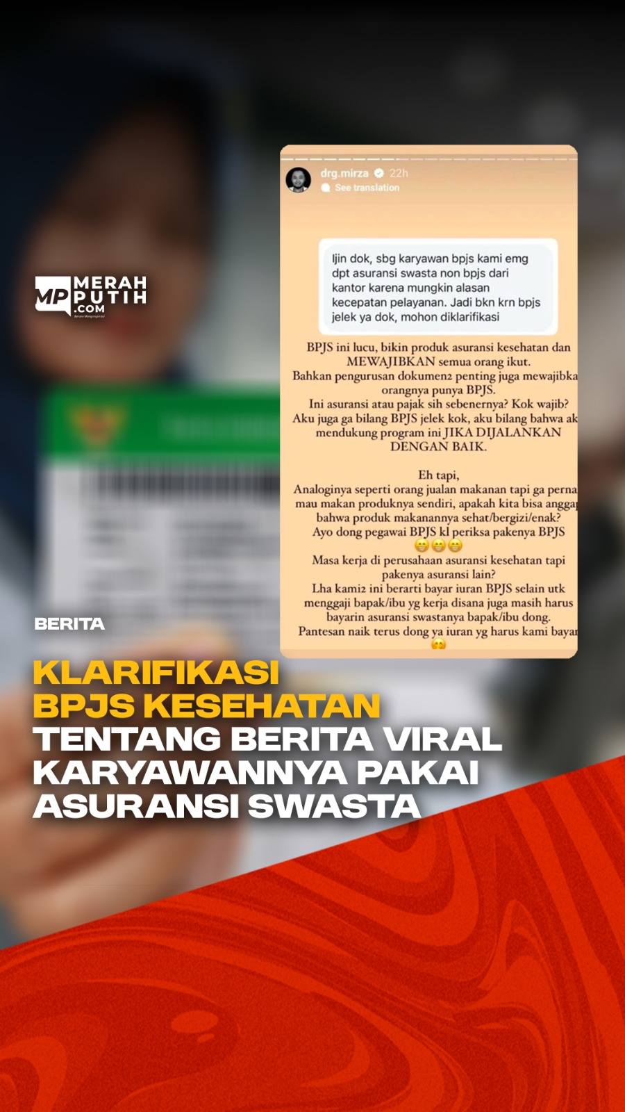 Netizen Terlanjur Kecewa! Klarifikasi BPJS Kesehatan Tentang Berita Viral Karyawanya Pakai Asuransi Swasta