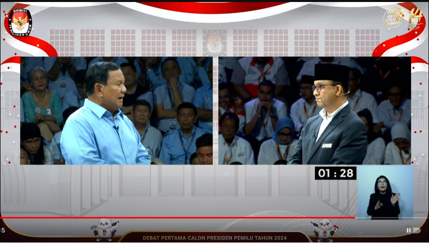 Prabowo Ogah Jawab Secara Lugas Saat Ditanya Anies Soal Cacat Etika Putusan MK 