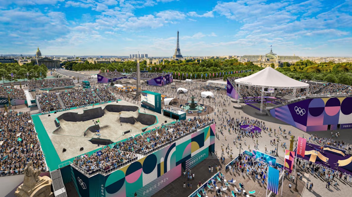 Place de la Concorde akan jadi tuan rumah lomba skateboard hingga panjat tebing. (Foto: Olympics)