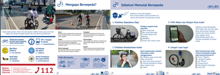 Gratis, Buku Panduan Tertib Bersepeda dari Dinas Perhubungan DKI Jakarta