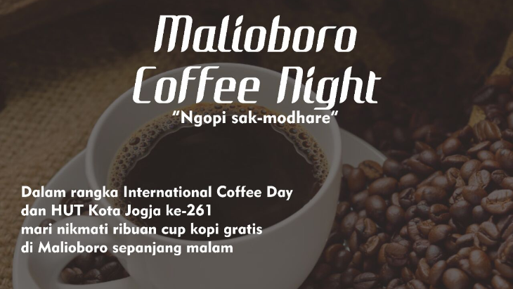 Dua Hari Lagi 10 Ribu Kopi Gratis Bakal Dibagikan di Malioboro, Ayo Sambangi