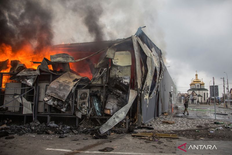 [HOAKS atau FAKTA]: Rudal Rusia Hancurkan Gedung Pertahanan Ukraina