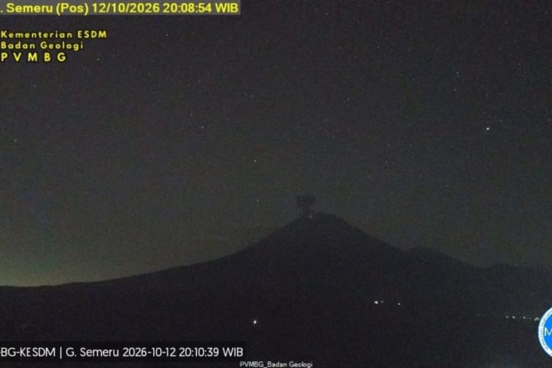Malam Ini Gunung Semeru Erupsi, Tinggi Letusan Hingga 1 kilometer 