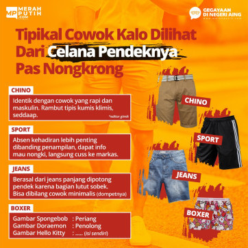Tipikal Cowok Kalo Dilihat Dari Celana Pendeknya Pas Nongkrong