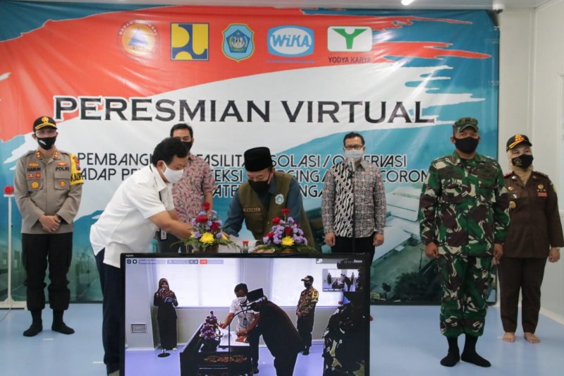 Peresmian virtual ruang isolasi COVID-19 di Kabupaten Lamongan (ANTARA /H.O Pemkab Lamongan)