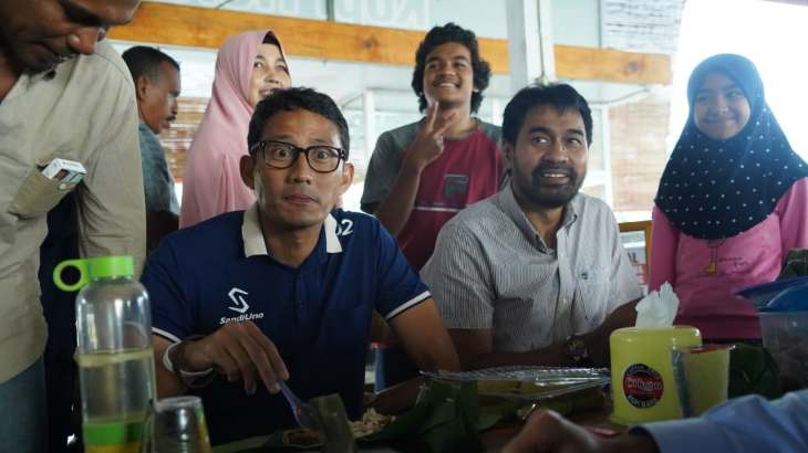 Muzakir Manaf bersama cawapres 02 Sandiaga Uno