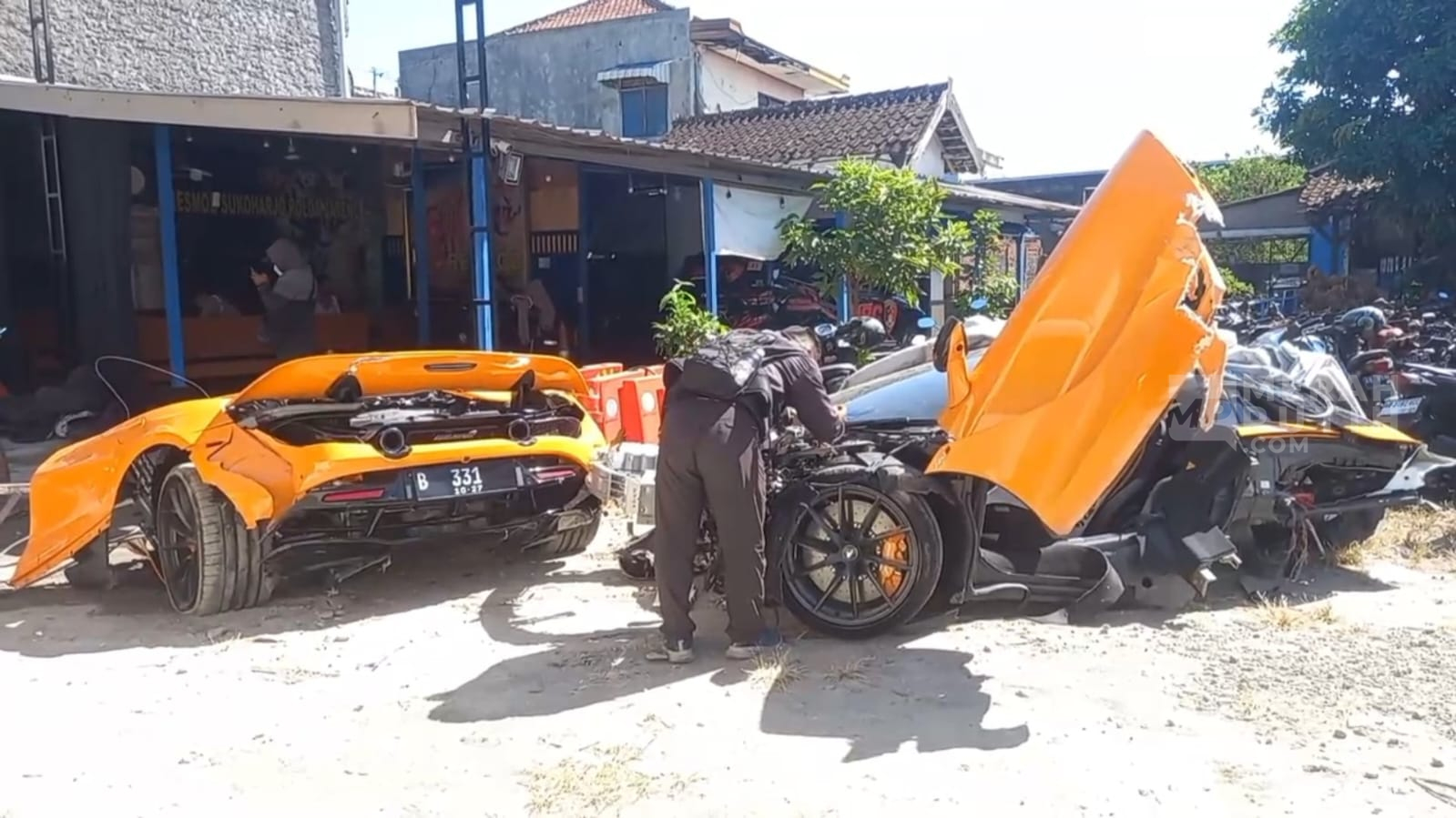 Mobil McLaren YouTuber Andra dan Robby Kecelakaan Pecah 2 Bagian, Baru Dibeli 3  Bulan