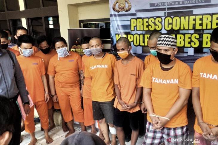 Narapidana asimilasi di Bandung ditangkap polisi karena kembali berulah.(ANTARA/Bagus Ahmad Rizaldi)