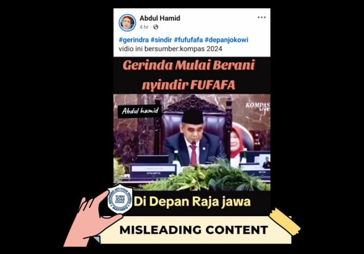 [HOAKS atau FAKTA]: Ketua MPR Ahmad Muzani Baca Pantun Sebut Wakil Presiden Fufufafa