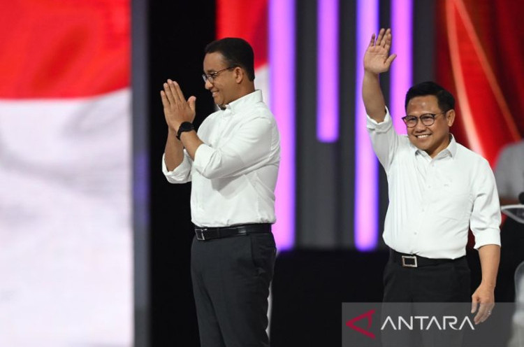 Capres-cawapres nomor urut 1, Anies Baswedan (kiri) dan Muhaimin Iskandar (kanan)