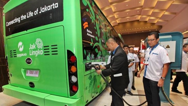  uji coba bus listrik untuk salah satu koridor BRT (Bus Rapid Transit) mulai awal April 2019 (ANTARA FOTO/HO)