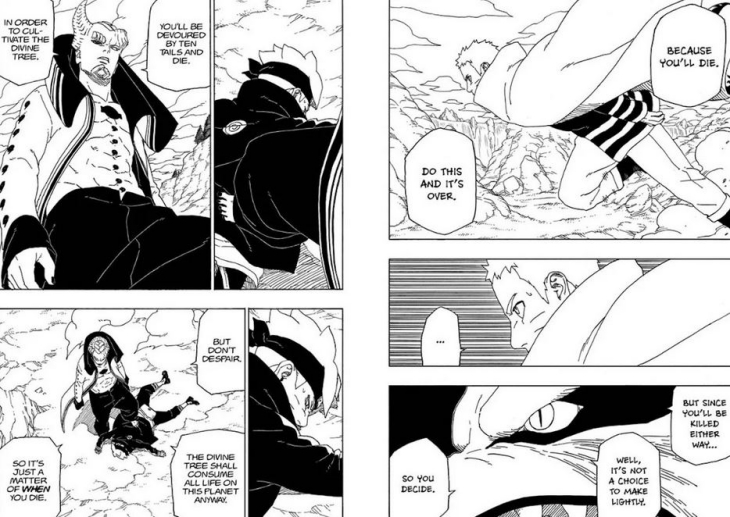 Naruto akan dapatkan bentuk Kyuubi terbaru (Foto: Manga Plus)