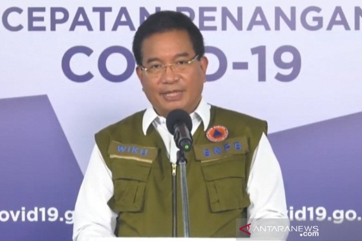Juru Bicara Satgas Penanganan COVID-19 Prof Wiku Adisasmito dalam sebuah konferensi di Jakarta, Kamis (29/10/2020). (ANTARA/Katriana)