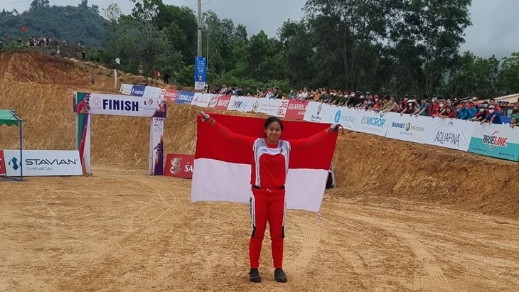 Tiara Andini Bawa Pulang Emas di MTB SEA Games 2021