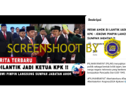 [HOAKS atau FAKTA]: Dilantik Jokowi, Ahok Jadi Ketua KPK