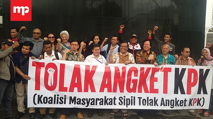 Tolak Hak Angket, Sejumlah Elemen Beri Dukungan Moril Kepada KPK