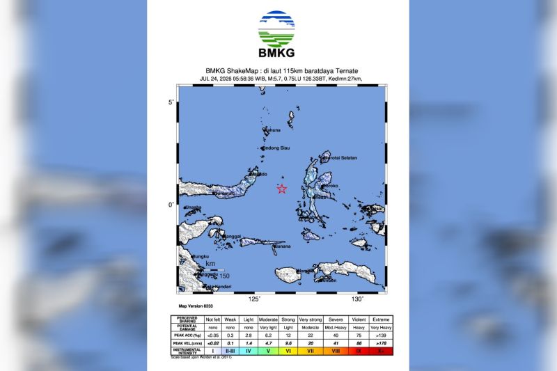 Setelah Bengkulu Subuh Tadi, Ternate Diguncang Gempa M 5,8. Pemicu dan Karakternya Mirip!