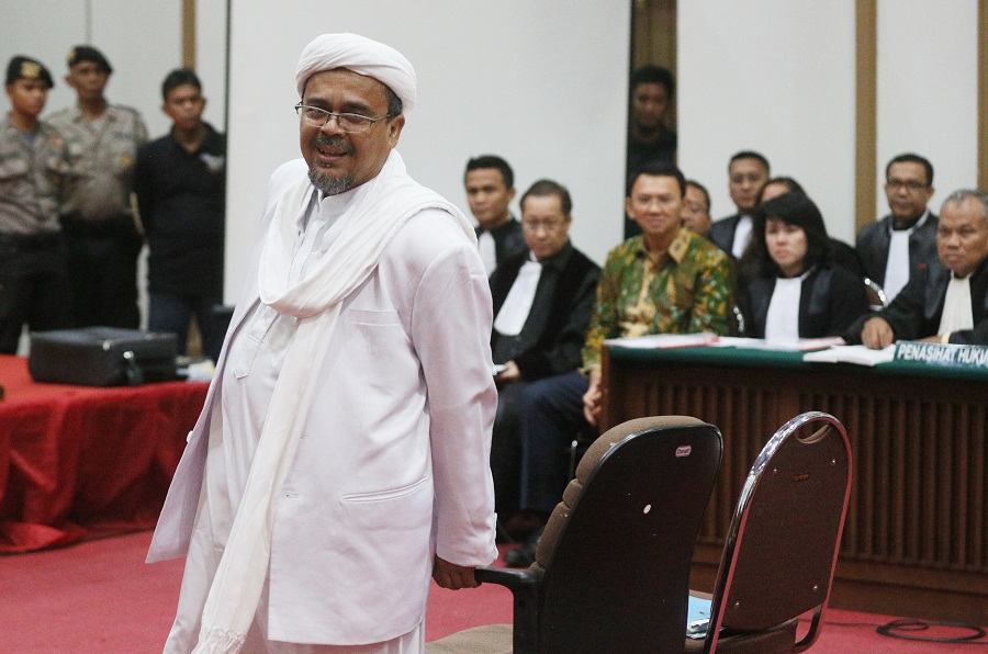 Sidang Ahok, Habib Rizieq Dicecar Pertanyaan Hukum Memilih Pemimpin Non Muslim