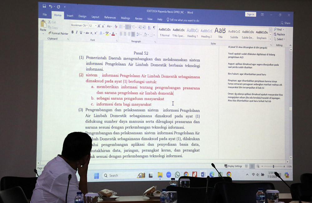 Raperda Pengelolaan Air Limbah Bakal Disosialisasikan Lewat JAKI?