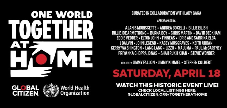 Konser ini bertujuan untuk mengapresiasi kinerja tenaga medis yang berjuang melawan COVID-19 (Foto: Twitter/@GlblCtzn)
