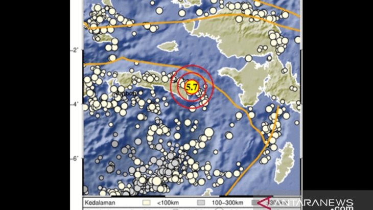 Gempa Magnitudo 6,2 Guncang Maluku Barat Daya