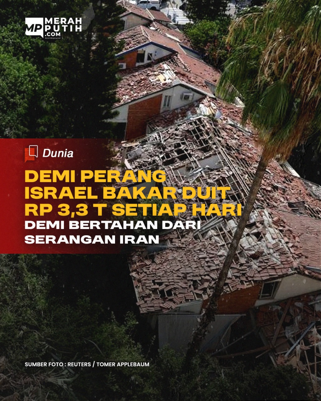 Israel Bakar Duit Rp 3,3 Triliun Setiap Hari Demi Bertahan dari Serangan Iran