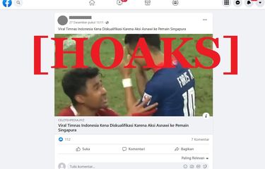 Tangkapan layar hoaks. 