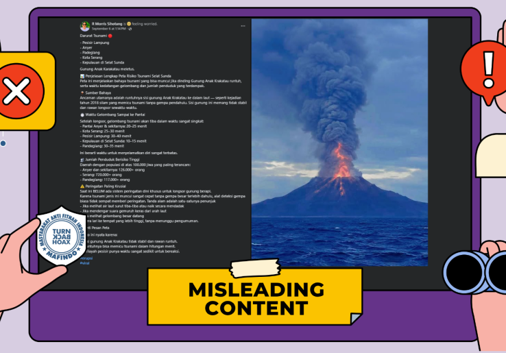 [HOAKS atau FAKTA]: Pesisir Banten dan Lampung Darurat Tsunami akibat Erupsi Gunung Anak Krakatau?