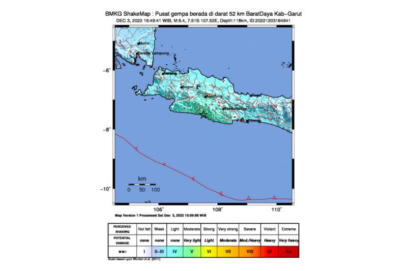 Gempa Magnitudo 6,4 Guncang Kabupaten Garut