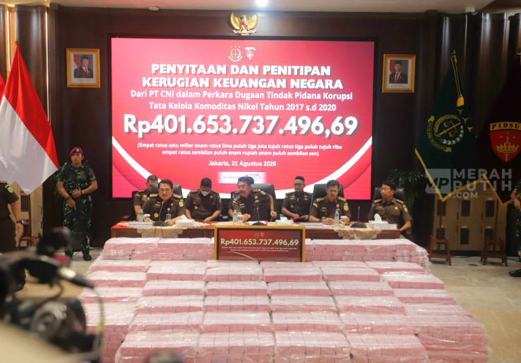 Kejagung Pamerkan Rp401 Miliar Hasil Sitaan Kasus Dugaan Korupsi Nikel