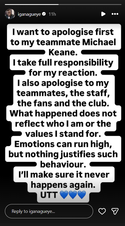 Idrissa Gueye minta maaf di Instagram Story usai tampar Michael Keane