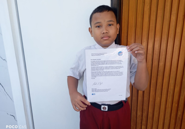 Hebat! Siswa SD Boyolali Dapat Surat Apresiasi dari NASA usai Temukan Bug Keamanan