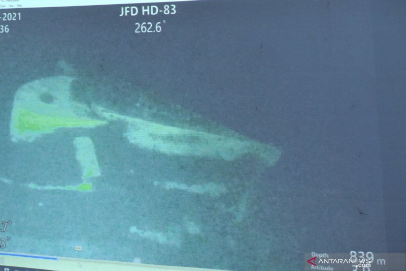 Keberadaan KRI Nanggala-402 di dasar laut. (Foto: Antara)