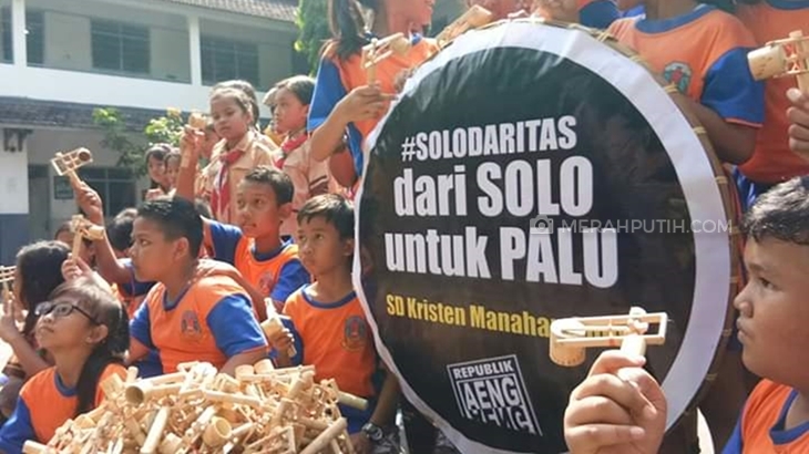 Peduli Korban Gempa Donggala dan Palu, Siswa SD Kristen Manahan Solo Kirim 