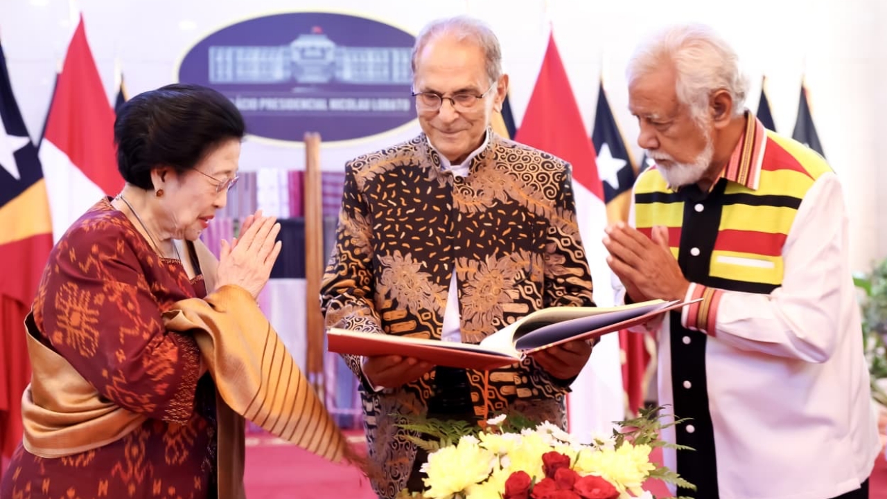 Ramos-Horta Beri Penghargaan Grande Colar da Ordem de Timor-Leste untuk Megawati, Pidato dan Candanya di Dili Jadi Sorotan