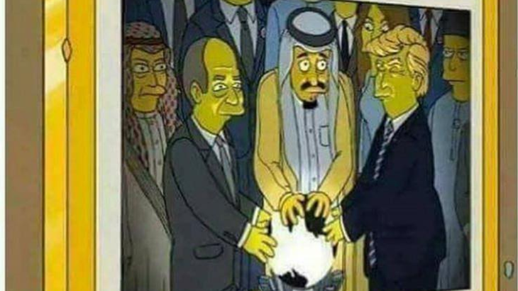 Kartun The Simpson Ramalkan Pertemuan Trump dengan Raja Salman