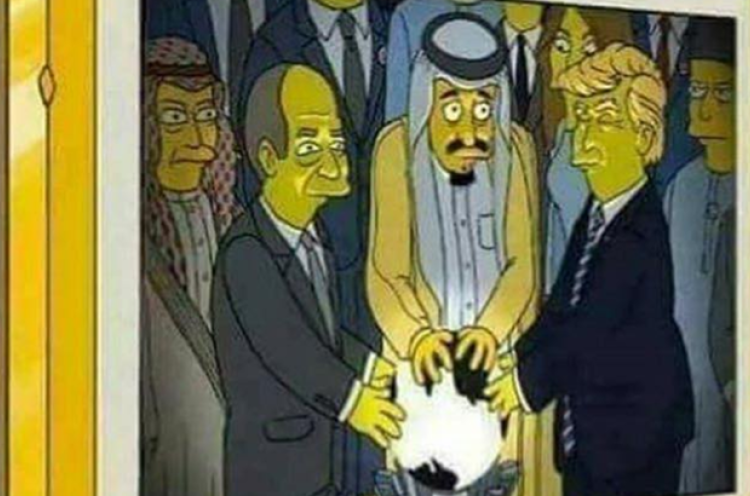 Kartun The Simpson Ramalkan Pertemuan Trump dengan Raja Salman